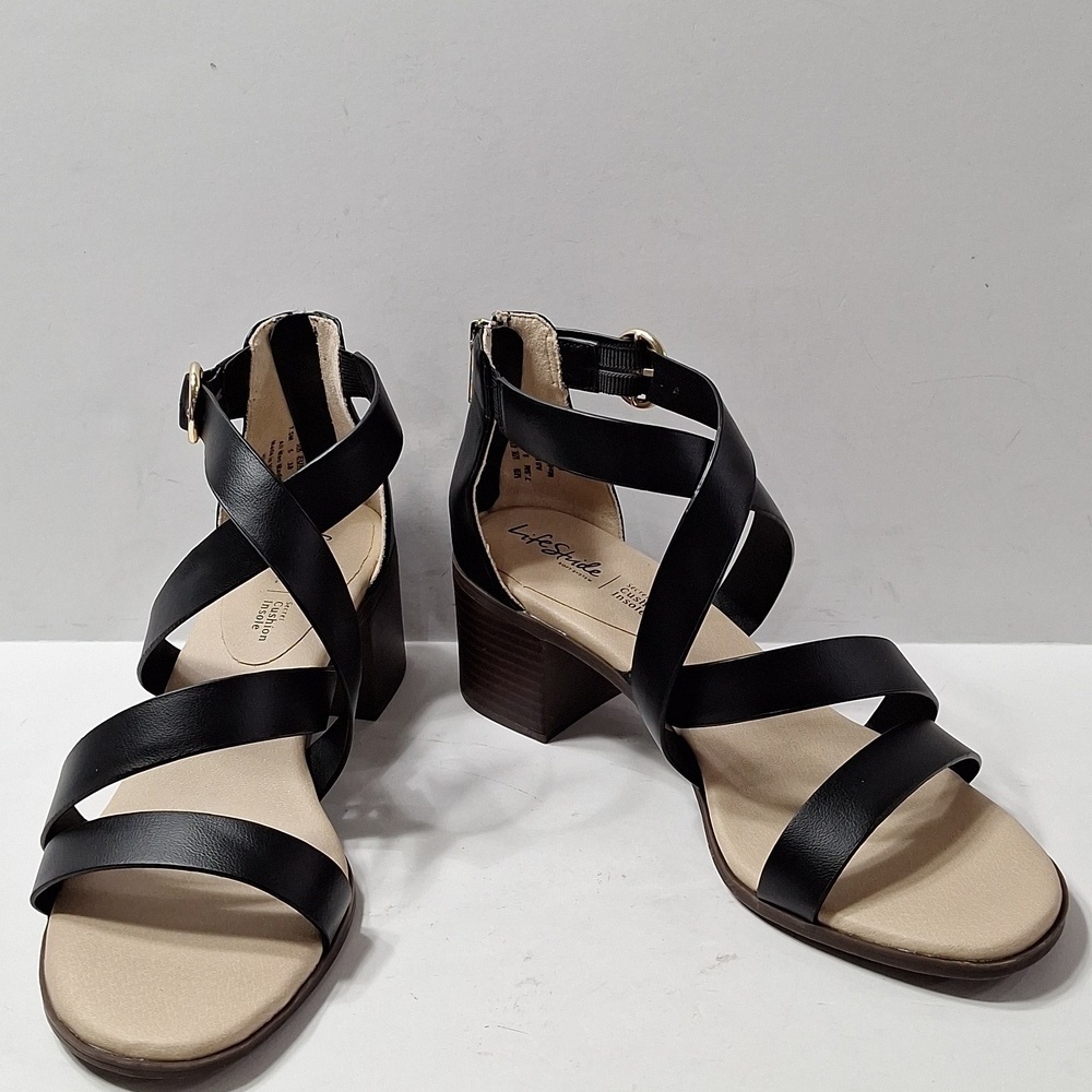 Life Stride Heritage Soft System Cushioned Insole Comfort Block Heel Sandals 9.5 — image 3 of 8